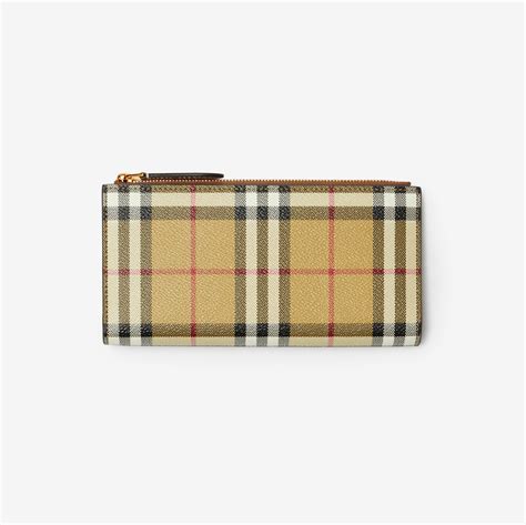 Large Check Bifold Wallet in Archive beige 